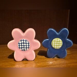 Floral ceramic salt and pepper shakers
